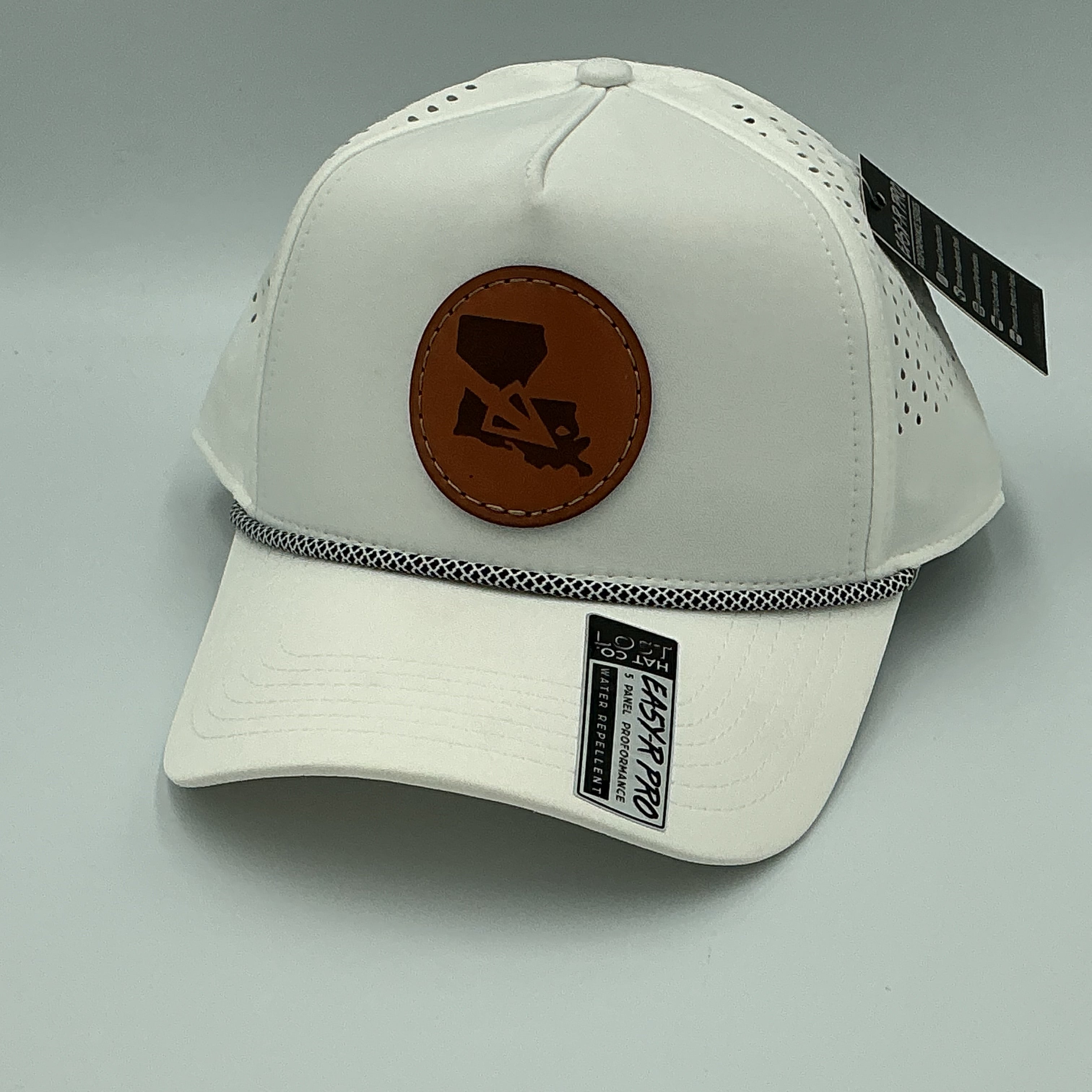 Louisiana Bowhunter Circled Leather Patch Performance Hat