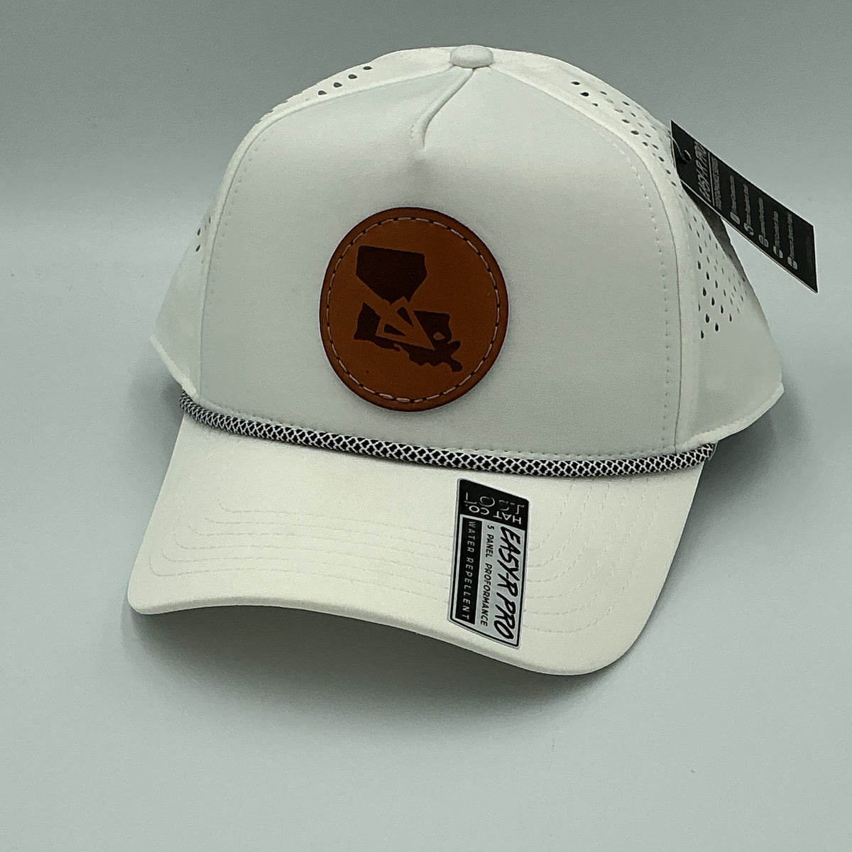 Louisiana Bowhunter Circled Leather Patch Performance Hat