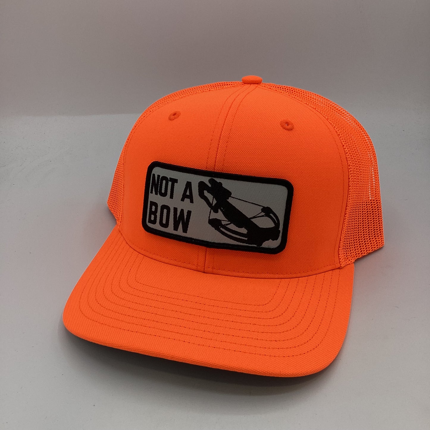 Blaze Orange 'NOT A BOW" Trucker
