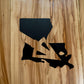 6" LABH State Logo Decal Black