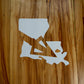 6" LABH State Logo Decal White