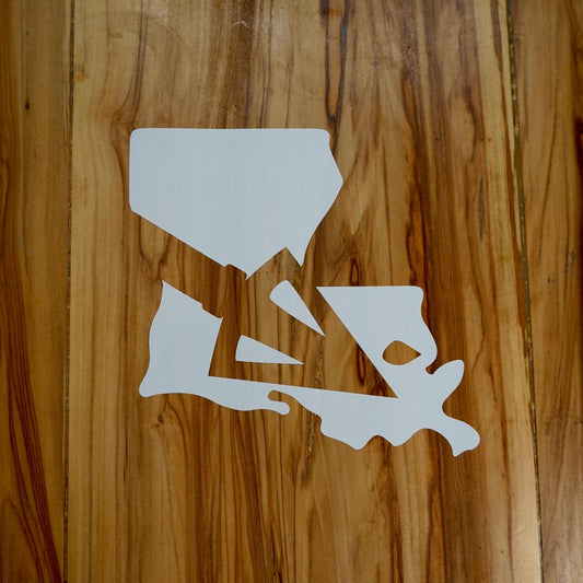 6" LABH State Logo Decal White